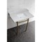 Kingston Brass 36 Carrara Marble Console Sink with Brass Legs, Marble WhiteBrushed Brass LMS36MBSQ7 - alternate 2